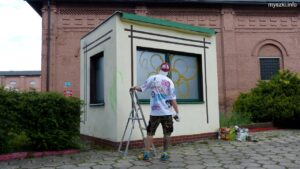 Franek Mysza - rzut oka na szkic graffiti, Industriada 2024 [Galeria Szyb Wilson] (2024-06-01)